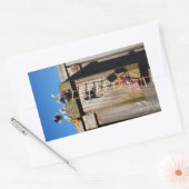 Fubby's die een vogelhuis beklimmen. 長方形シール (封筒)