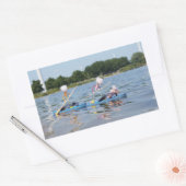 Fubby's die een wedstrijdje Peddelboard doen. 長方形シール (封筒)