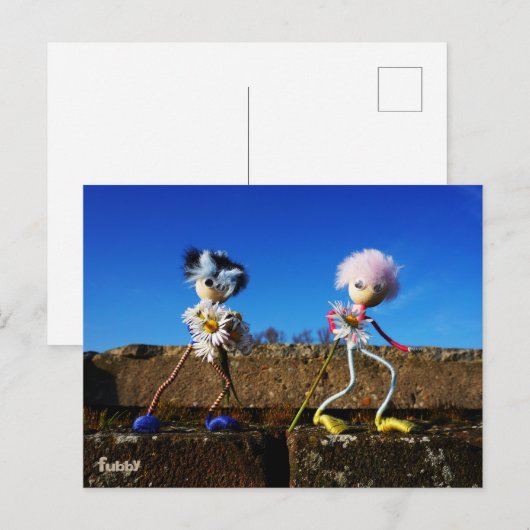 Fubby's die elkaars valentijn zijn. ポストカード (正面/裏面)