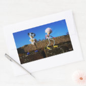 Fubby's die elkaars Valentijn zijn. 長方形シール (封筒)