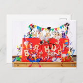 Fubby's die feest vieren voor verjaardag. ポストカード (正面/裏面)