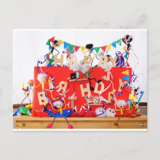Fubby's die feest vieren voor verjaardag. ポストカード (正面)