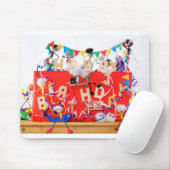 Fubby's die feest vieren voor verjaardag. マウスパッド (マウス)