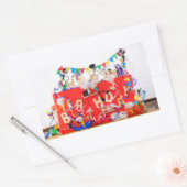 Fubby's die feest vieren voor verjaardag. 長方形シール (封筒)