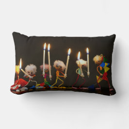 Fubby's die feestelijk met kaarsjes lopen, grappig ランバークッション