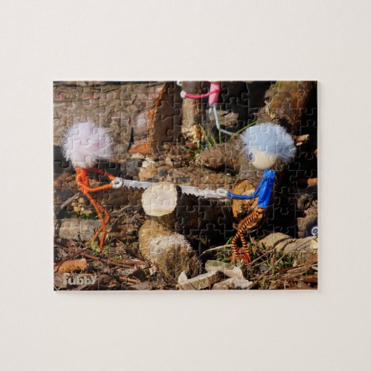 Fubby's die hout zagen. ジグソーパズル (横)