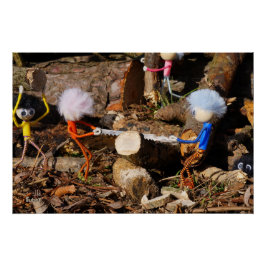 Fubby's die hout zagen. ポスター