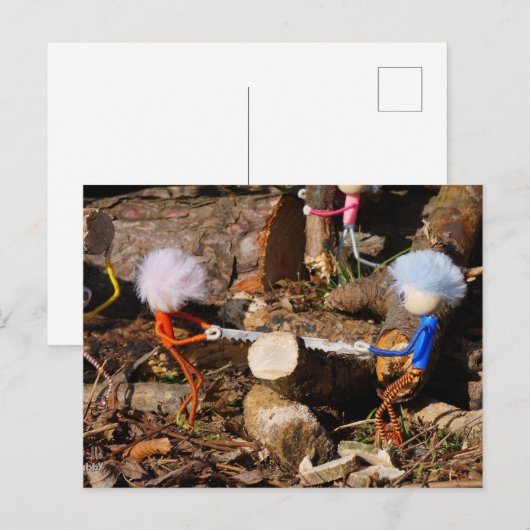 Fubby's die hout zagen. ポストカード (正面/裏面)