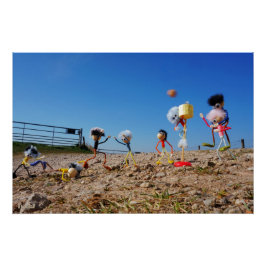 Fubby's die korfballen, winnen of verliezen. ポスター