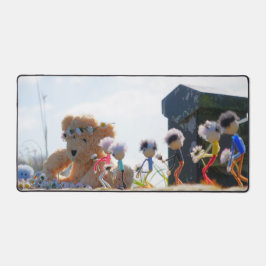 Fubby's die madeliefjes naar een Beer brengen. デスクマット