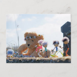 Fubby's die madeliefjes naar een Beer brengen. ポストカード