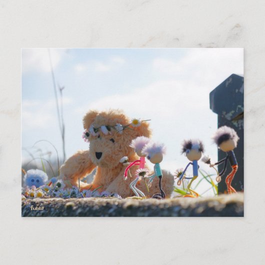 Fubby's die madeliefjes naar een Beer brengen. ポストカード (正面)