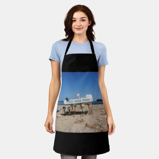 Fubby's die op het strand een pizza stelen. エプロン (着用した状態)