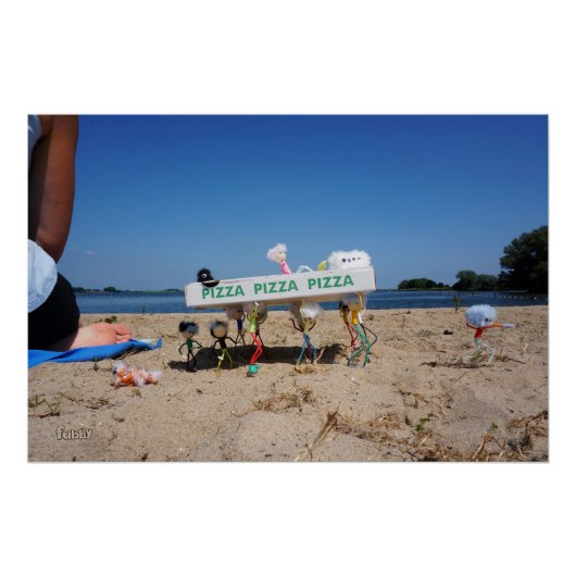 Fubby's die op het strand een pizza stelen. ポスター (正面)