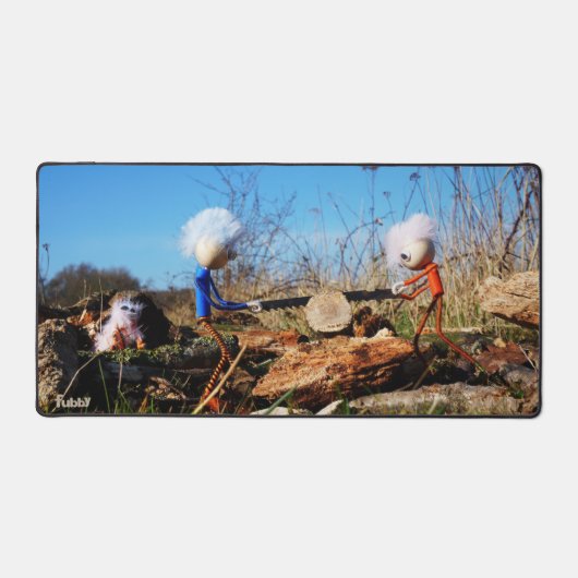 Fubby's die stam van boom doorzagen. デスクマット (正面)