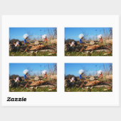 Fubby's die stam van boom doorzagen. 長方形シール (シート)