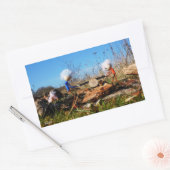 Fubby's die stam van boom doorzagen. 長方形シール (封筒)