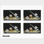 Fubby's in Kerstsfeer met Kerstdecoratie. 長方形シール (シート)