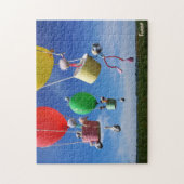 Fubby's in luchtballonnen die op avontuur gaan. ジグソーパズル (縦)