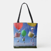 Fubby's in luchtballonnen die op avontuur gaan. トートバッグ (裏面)