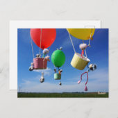 Fubby's in luchtballonnen die op avontuur gaan. ポストカード (正面/裏面)