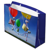 Fubby's in luchtballonnen die op avontuur gaan. ラージペーパーバッグ (裏面アングル)