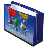 Fubby's in luchtballonnen die op avontuur gaan. ラージペーパーバッグ (正面アングル)
