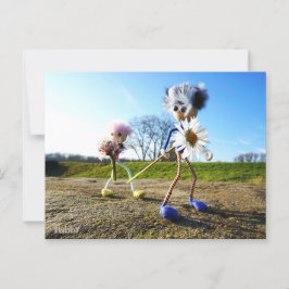 Fubby's in natuur met madeliefjes. ポストカード