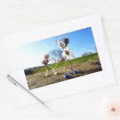 Fubby's in natuur met madeliefjes. 長方形シール (封筒)