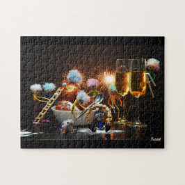 Fubby's met Jaarwisseling bij feestdagen. ジグソーパズル