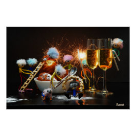 Fubby's met Jaarwisseling bij feestdagen. ポスター