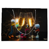 Fubby's met Jaarwisseling bij feestdagen. ラージペーパーバッグ (裏面)