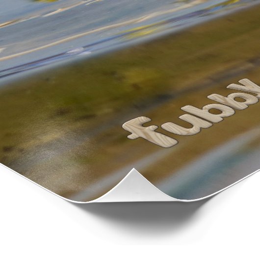 Fubby's op peddelboard dat een teenslipper is. ポスター (コーナー)