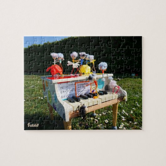 Fubby's op piano die muziek maken en dansen. ジグソーパズル (横)