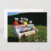 Fubby's op piano die muziek maken en dansen. ポストカード (正面/裏面)