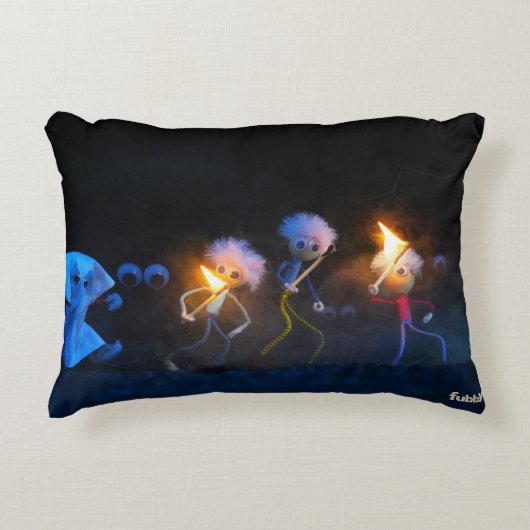 Fubby's op spooktocht, halloween grap. アクセントクッション (正面)