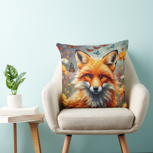 Fuchs auf der Wiese クッション (椅子)