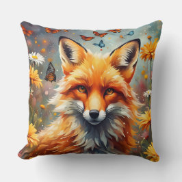 Fuchs auf der Wiese クッション