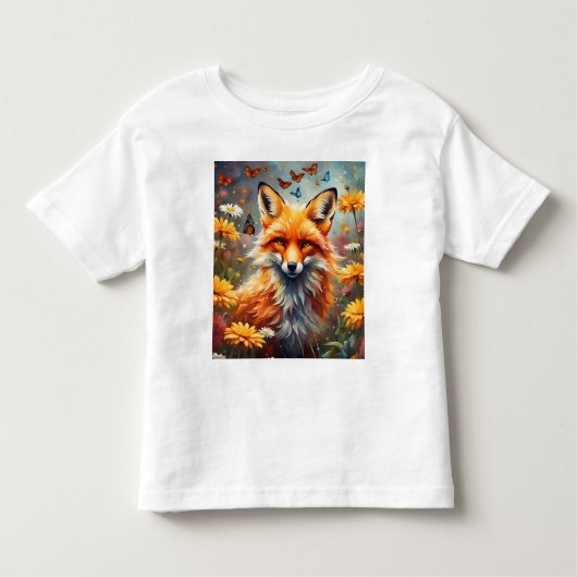 Fuchs auf der Wiese トドラーTシャツ (正面)