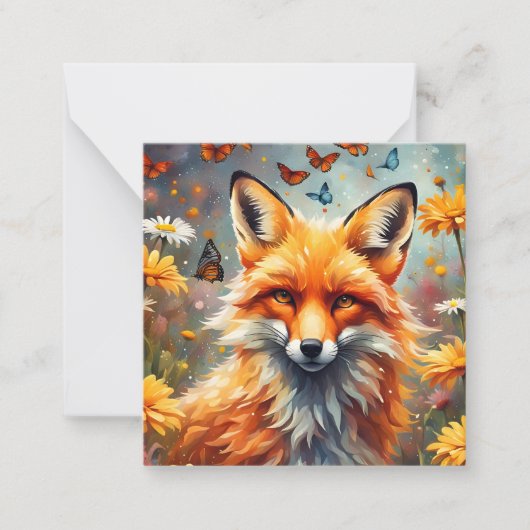 Fuchs auf der Wiese ノートカード (正面)