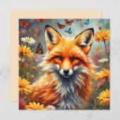 Fuchs auf der Wiese ノートカード (正面/裏面)