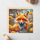 Fuchs auf der Wiese ノートカード (正面/裏面インサイチュ)