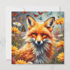 Fuchs auf der Wiese ノートカード