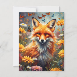 Fuchs auf der Wiese ノートカード