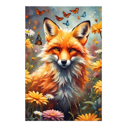 Fuchs auf der Wiese フォトプリント (正面)