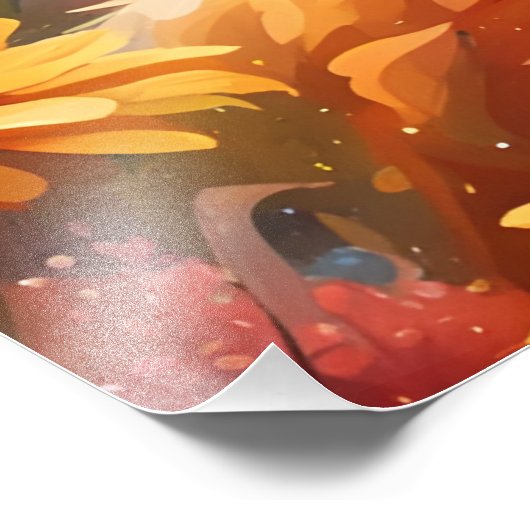 Fuchs auf der Wiese フォトプリント (角)