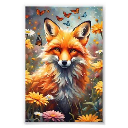 Fuchs auf der Wiese フォトプリント (正面)