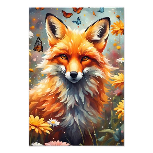 Fuchs auf der Wiese フォトプリント (正面)