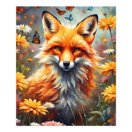 Fuchs auf der Wiese フォトプリント