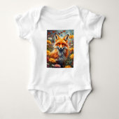 Fuchs auf der Wiese ベビーボディスーツ (正面)